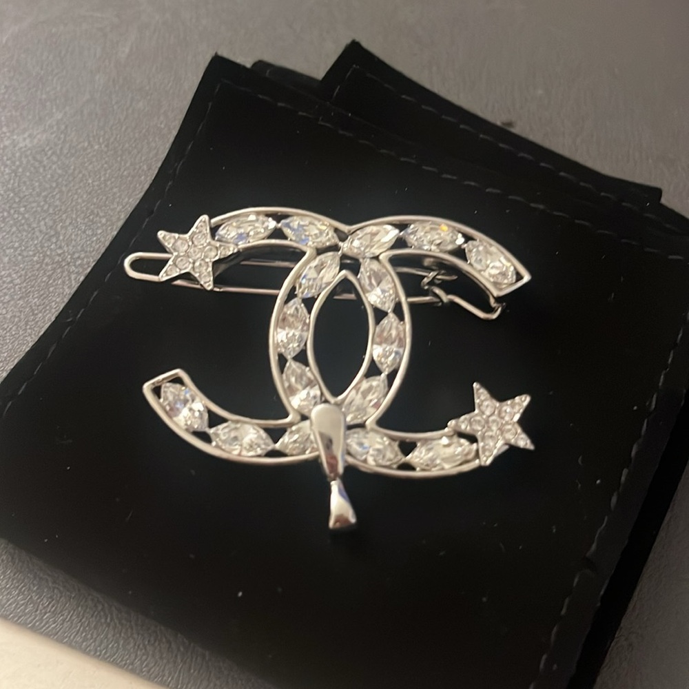 Authentic Chanel Crystal Hair Pin